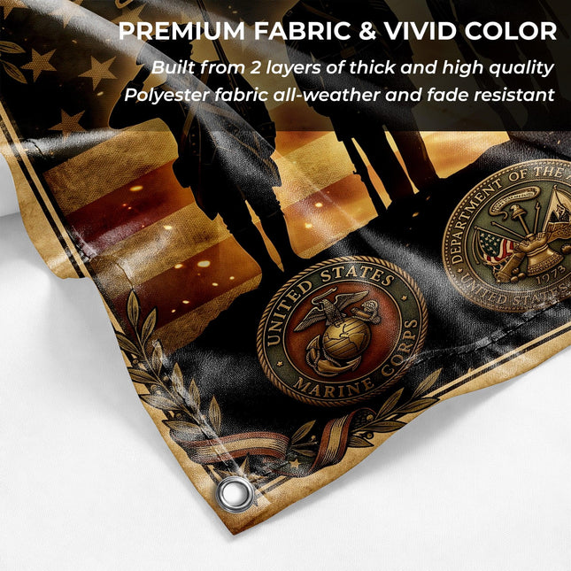 250 Years of Freedom Honoring All Who Served Military Evolution House Flag