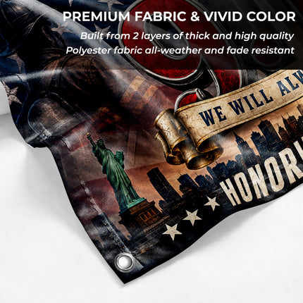 Patriot Day 25th Anniversary 9.11 Honoring The Heroes Grommet Flag