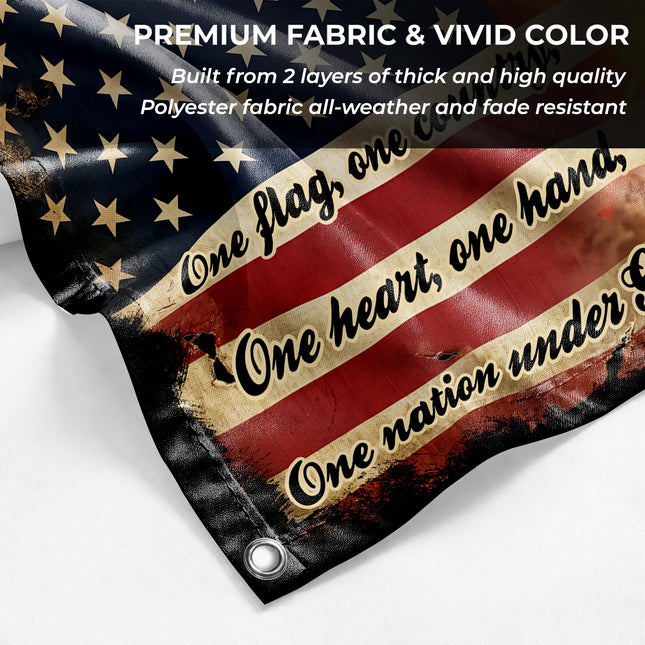 SP-01 One Nation Under God Christian Faith Grommet Flag