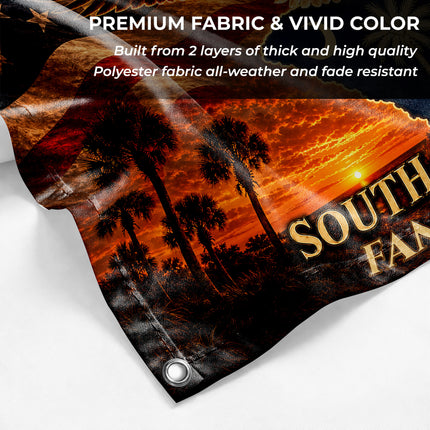 Personalized South Carolina Grommet Flag Thankful Grateful Blessed Custom Family Eagle