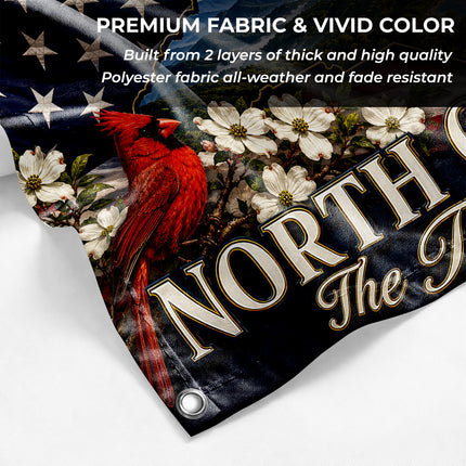 North Carolina Grommet Flag Tar Heel State Eagle Cardinal Liberty