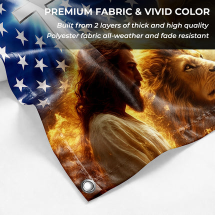 SP-01 In God We Trust Patriotic Christian Flag Fourth of July