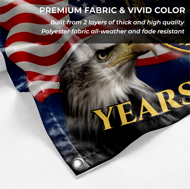 United States 250 Years of Freedom Bald Eagle Statue of Liberty House Flag