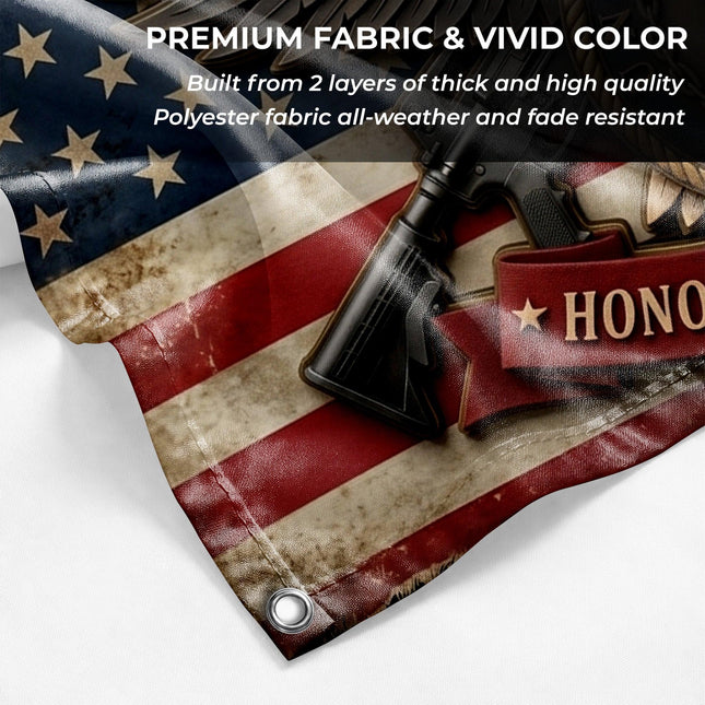 US Navy Eagle Seal Rifles 250 Years of Freedom House Flag