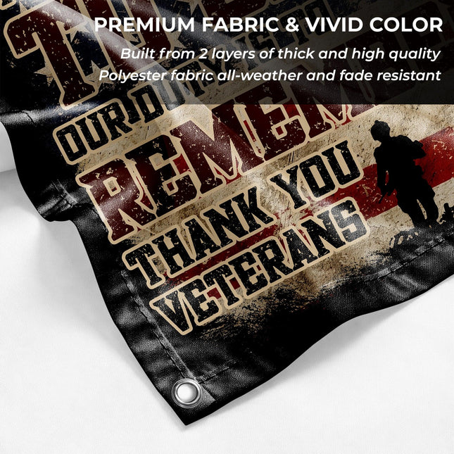Thank You Veterans 250 Years of Freedom Remember Their Service House Flag