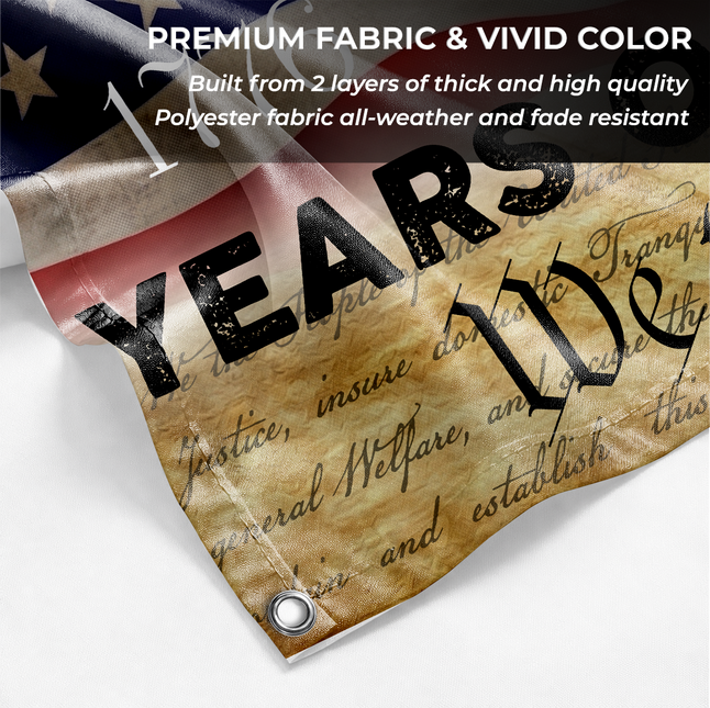 United States 250 Years of Freedom USA Map Constitution Flag