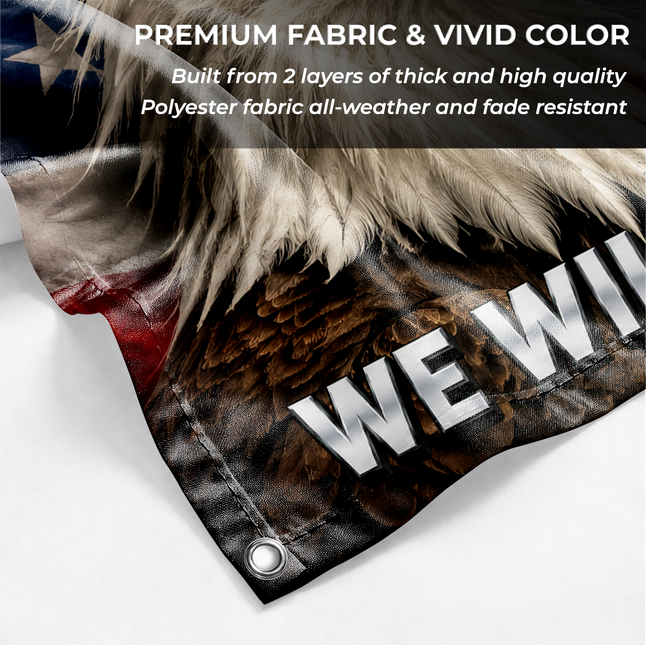 Patriot Day 25th Anniversary Bald Eagle Never Forget Grommet Flag