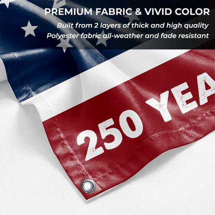 Betsy Ross Flag-Winged Eagle America 250 Crisp House Flag