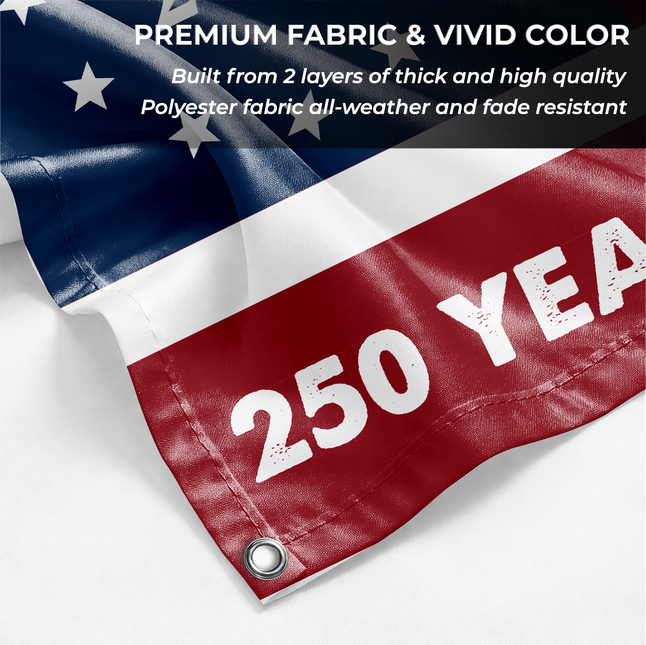 Betsy Ross Flag-Winged Eagle America 250 Crisp House Flag