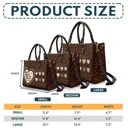 Personalized Teacher Leather Handbag Leopard Print Heart