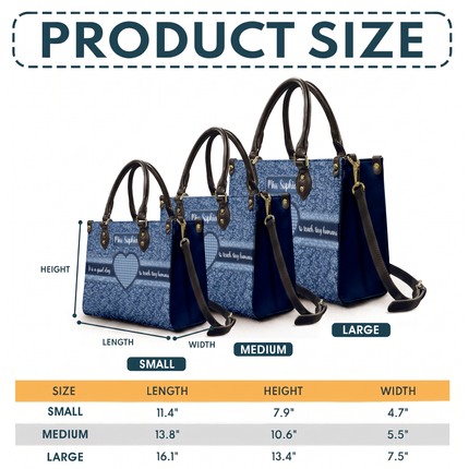 Personalized Teacher Leather Handbag Denim Patchwork Cross