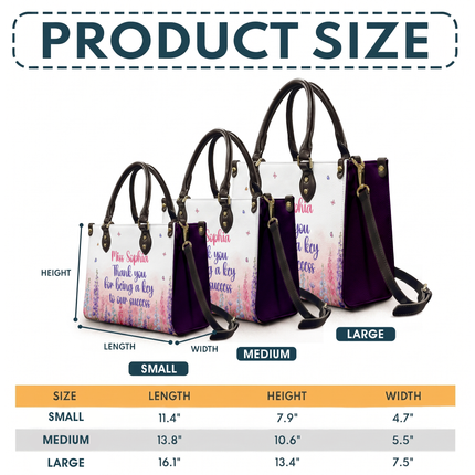 Personalized Teacher Leather Handbag Watercolor Floral Thank You
