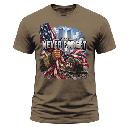 25th Anniversary Patriot Day 911 Never Forget 343 Firefighter Tribute T-Shirt