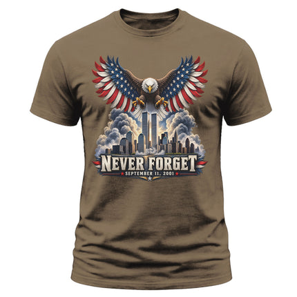 25th Anniversary Patriot Day 911 Never Forget Eagle Memorial T-Shirt