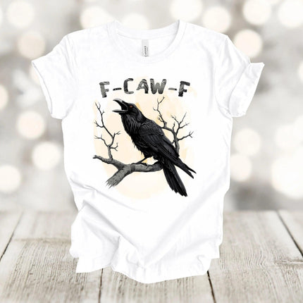 Black Bird Shirt, Funny Crow, F-Caw-F, Black Crow, Raven, Premium Soft Unisex Tee - Charming Present