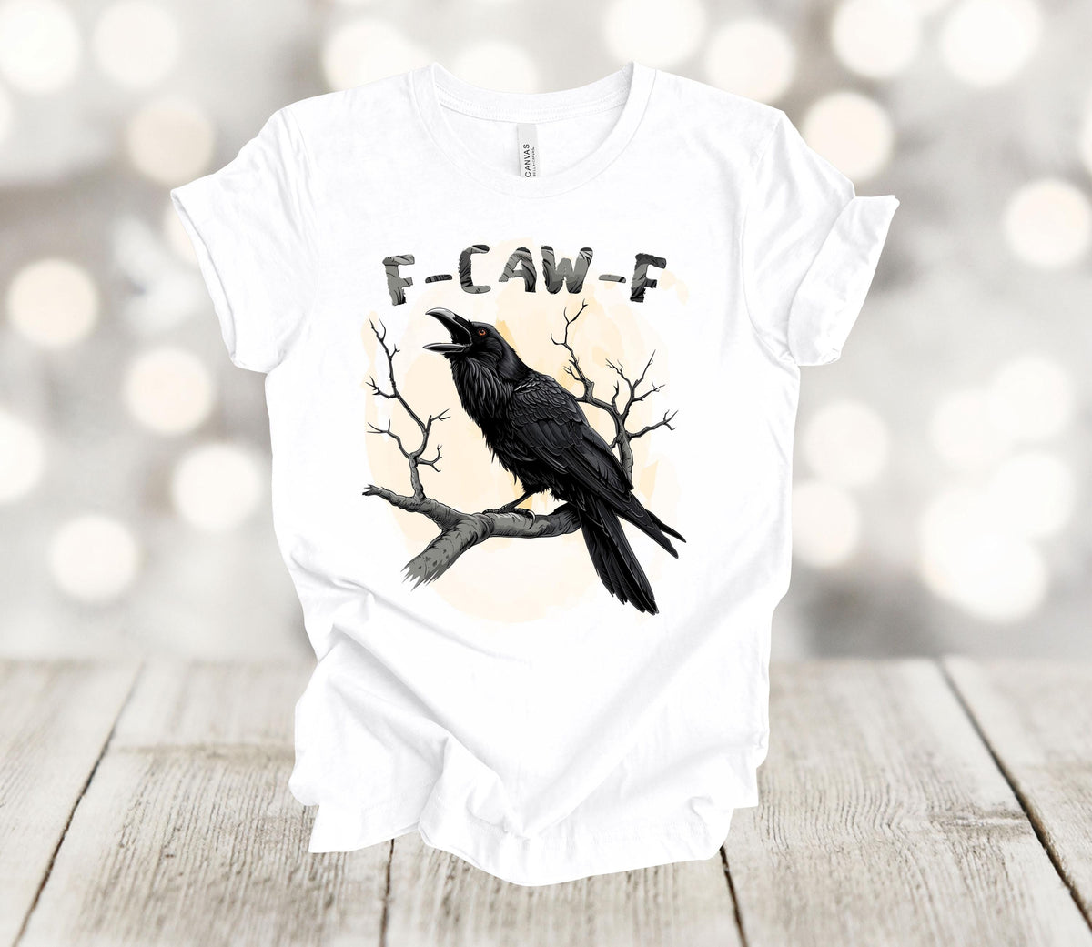 Black Bird Shirt, Funny Crow, F-Caw-F, Black Crow, Raven, Premium Soft Unisex Tee