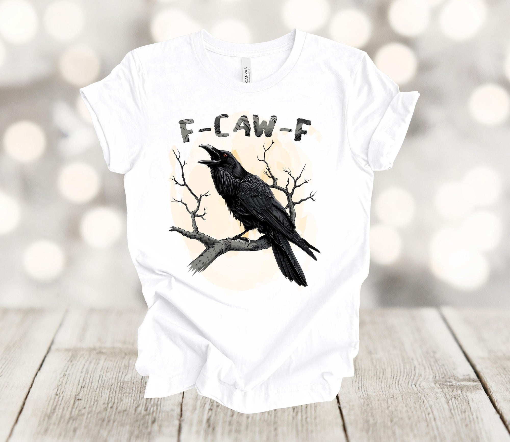 Black Bird Shirt, Funny Crow, F-Caw-F, Black Crow, Raven, Premium Soft Unisex Tee