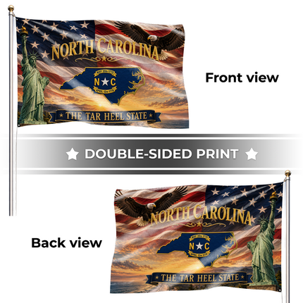 North Carolina Grommet Flag Tar Heel State Eagle Liberty