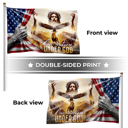 SP-01 One Nation Under God Christian Patriotic Flag National Day of Prayer