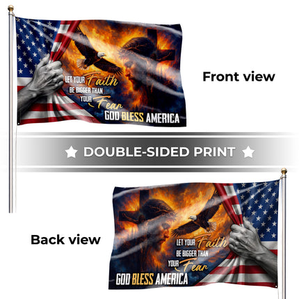 SP-01 God Bless America Faith Over Fear Flag Independence Day