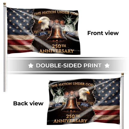 One Nation Under God 250th Anniversary House Flag HOF17 - Charming Present