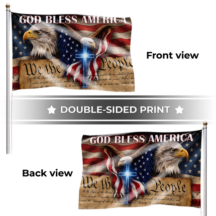 SP-01 We the People Faith and Liberty American Grommet Flag