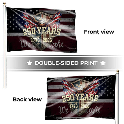 America 250 Years Patriotic Eagle Shield Flag HOF11 - Charming Present