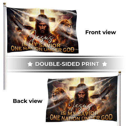 SP-01 American Eagle Faith Christian Flag One Nation Under God