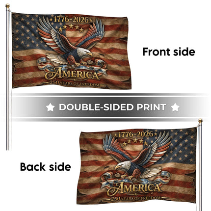 Vintage Eagle America 250 Years of Freedom House Flag