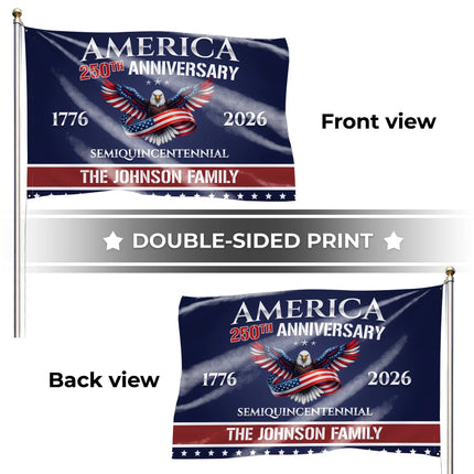 Personalized America 250th Anniversary Semiquincentennial House Flag HOF24 - Charming Present
