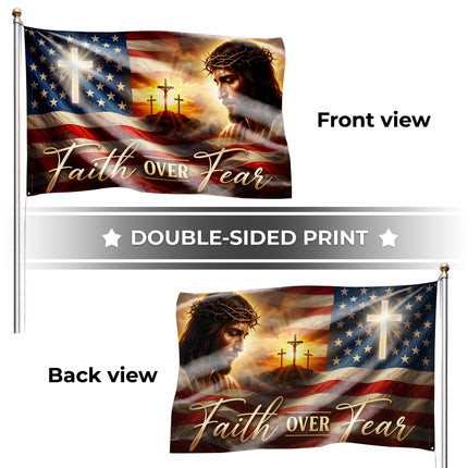 SP-01 Faith Over Fear Flag Hope and Courage Memorial Day
