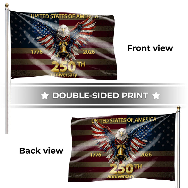 Patriotic Liberty Bell Eagle Flag America 250 Anniversary HOF5 - Charming Present