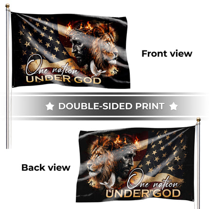 SP-01 Faith Freedom Lion of Judah One Nation Under God Memorial Day Flag
