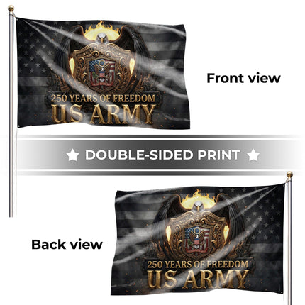 US Army Eagle Golden Shield 250 Years of Freedom House Flag