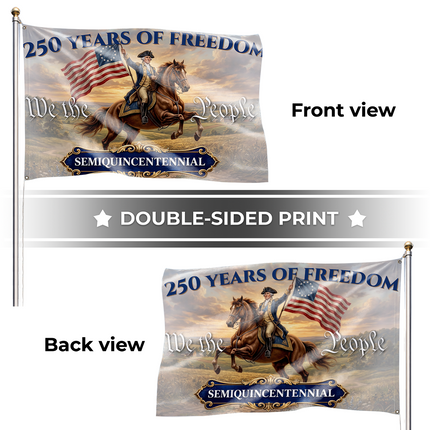 George Washington Semiquincentennial 250 Years of Freedom House Flag