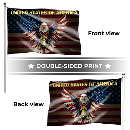 SP-01 American Heritage Flag Bald Eagle Liberty Bell Constitution Day