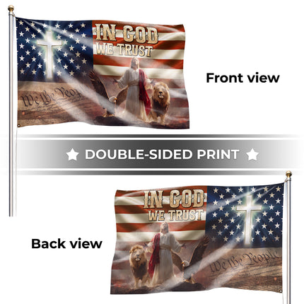 SP-01 In God We Trust American Heritage Faith Flag Veterans Day