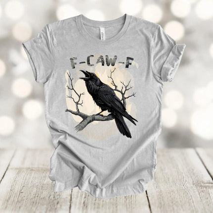 Black Bird Shirt, Funny Crow, F-Caw-F, Black Crow, Raven, Premium Soft Unisex Tee - Charming Present