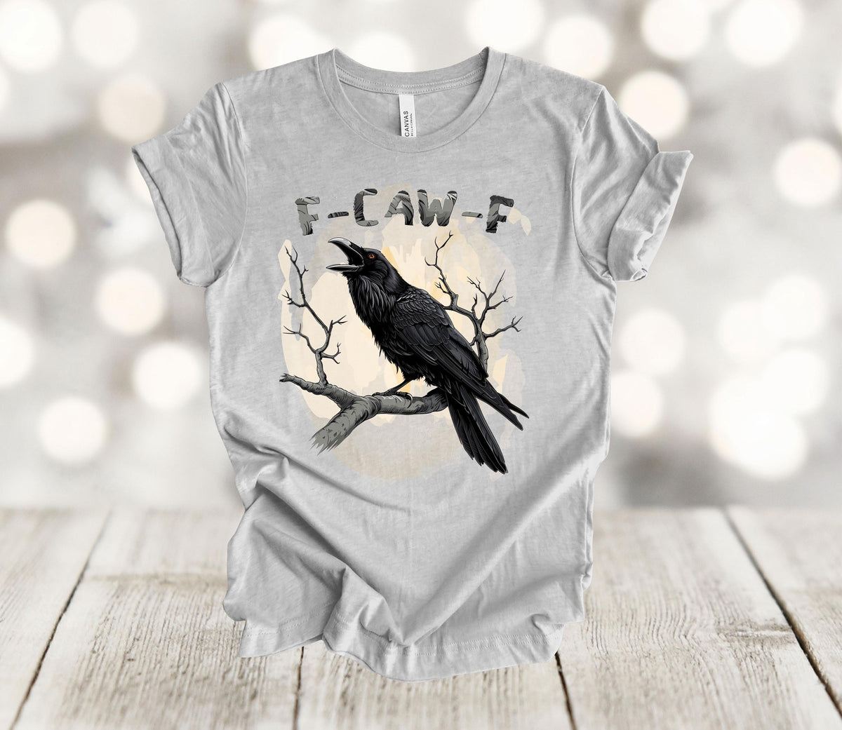 Black Bird Shirt, Funny Crow, F-Caw-F, Black Crow, Raven, Premium Soft Unisex Tee