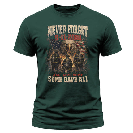 25th Anniversary Patriot Day Firefighter Never Forget Memorial T Shirt
