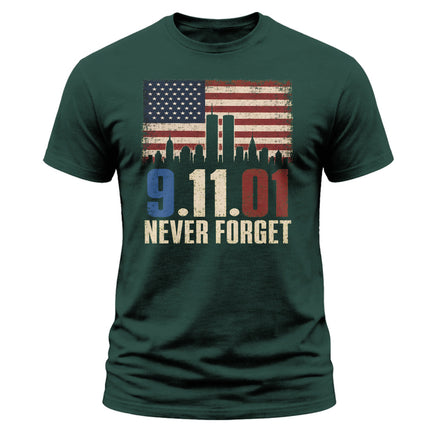 25th Anniversary Patriot Day Vintage American Skyline 9 11 T Shirt