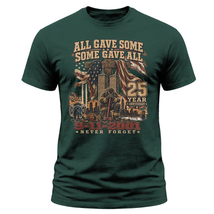 25th Anniversary Patriot Day 911 All Gave Some Some Gave All Memorial T-Shirt