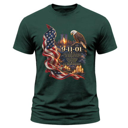 25th Anniversary Patriot Day 911 Never Forget American Eagle Memorial T-Shirt