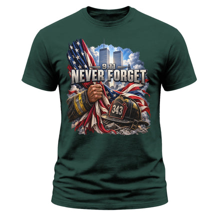 25th Anniversary Patriot Day 911 Never Forget 343 Firefighter Tribute T-Shirt