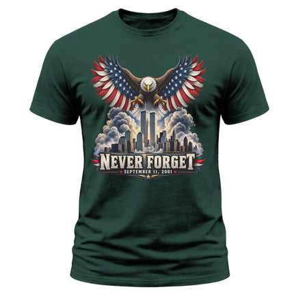 25th Anniversary Patriot Day 911 Never Forget Eagle Memorial T-Shirt