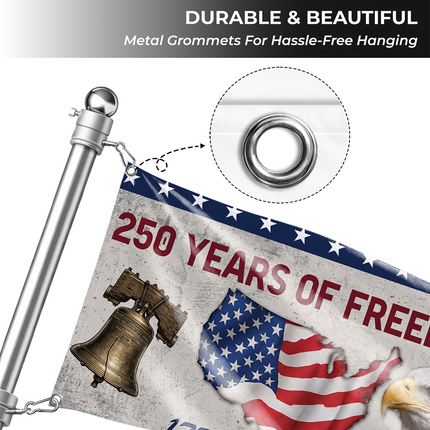 SP-01 National Pride We the People 1776–2026 American Grommet Flag