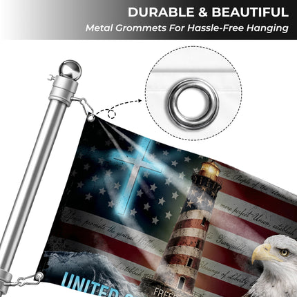SP-01 American Remembrance Flag Eagle Cross Wreath-Laying Ceremony