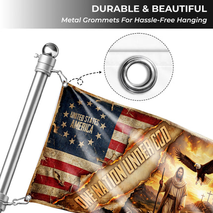 SP-01 One Nation Under God Patriotic Flag Traditional Values