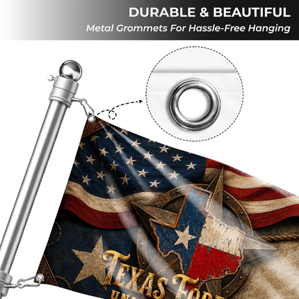 Texas Grommet Flag Texas Forever Lone Star United We Stand