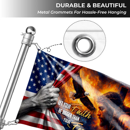 SP-01 God Bless America Faith Over Fear Flag Independence Day